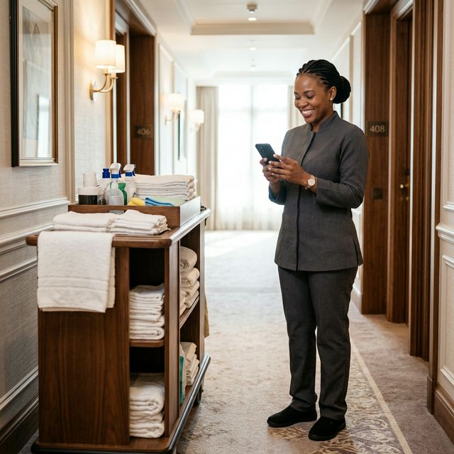 Housekeeping frontline worker