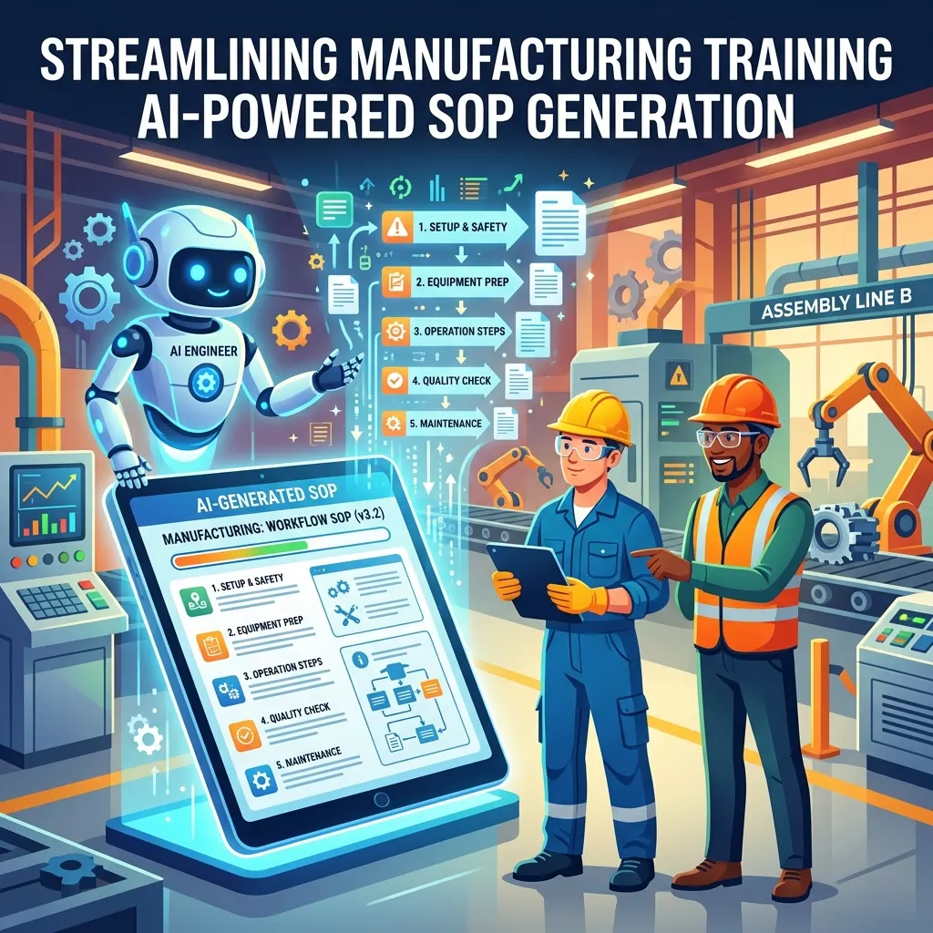 AI-Generated SOPs for Manufacturing: How to Create Training Content in Minutes, Not Weeks