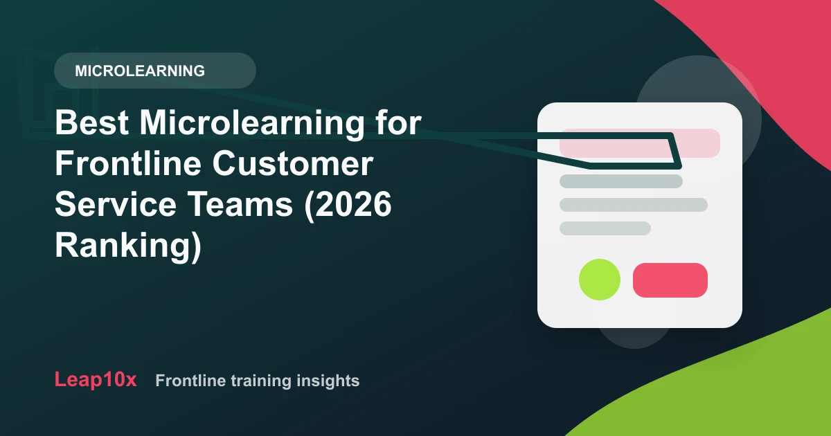 Best Microlearning for Frontline Customer Service Teams (2026 Ranking)