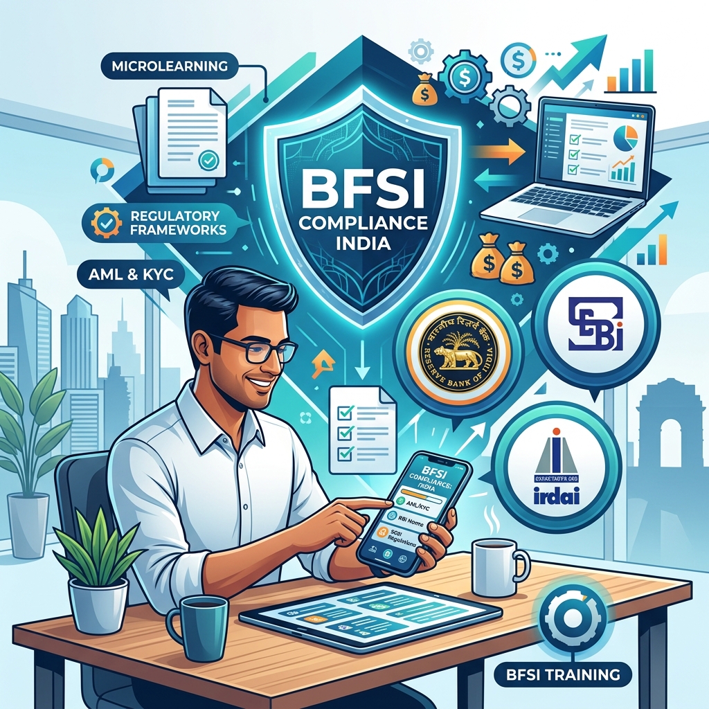 BFSI Compliance Training: Meeting RBI, SEBI, and IRDAI Requirements with Microlearning