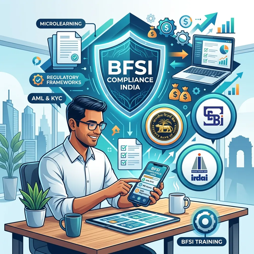 BFSI Compliance Training: Meeting RBI, SEBI, and IRDAI Requirements with Microlearning