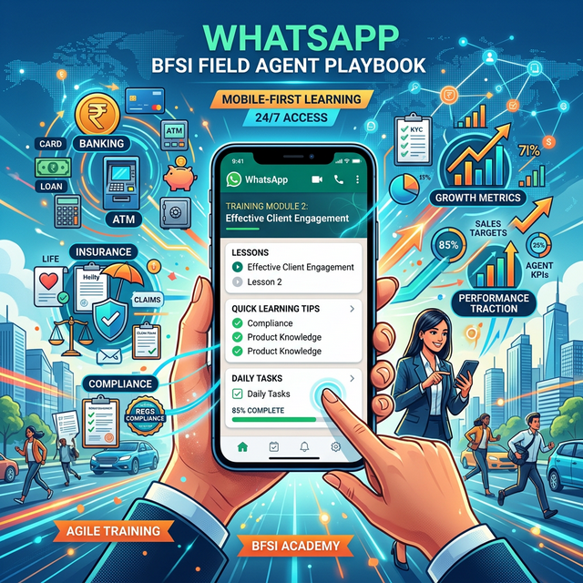 Train BFSI Field Agents via WhatsApp: 2026 Playbook | Leap10x