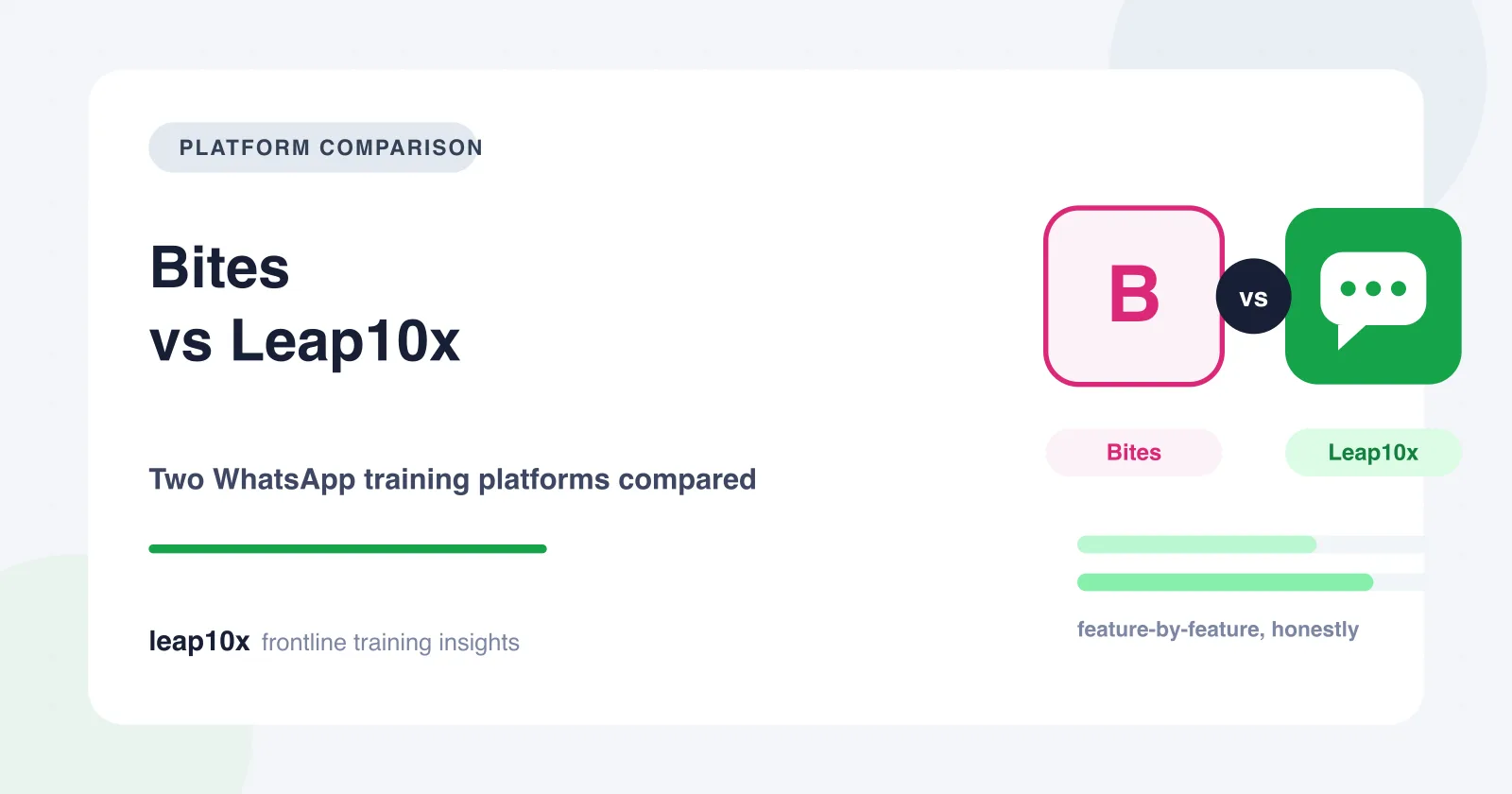 Bites vs Leap10x: Which WhatsApp Training Platform Should You Pick?
