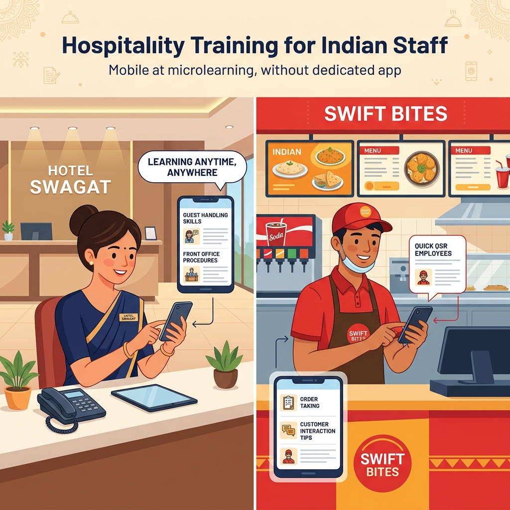 Hospitality Training in India: How Hotels and QSRs Can Upskill 100,000+ Staff Without an App