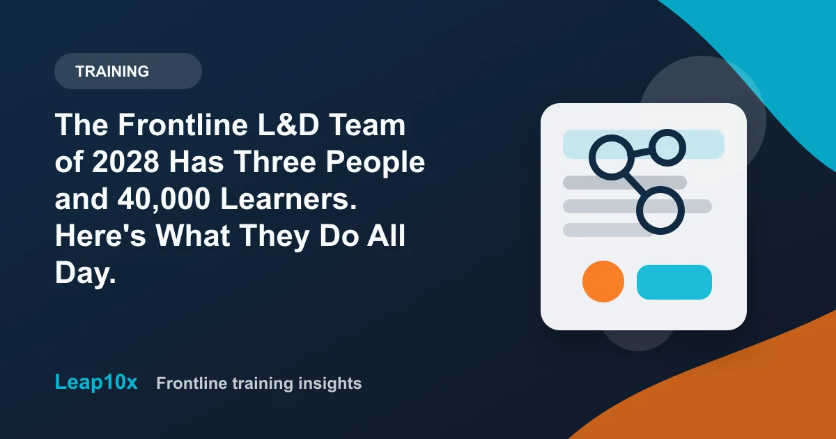 The Frontline L&D Team of 2028 Has Three People and 40,000 Learners. Here's What They Do All Day.