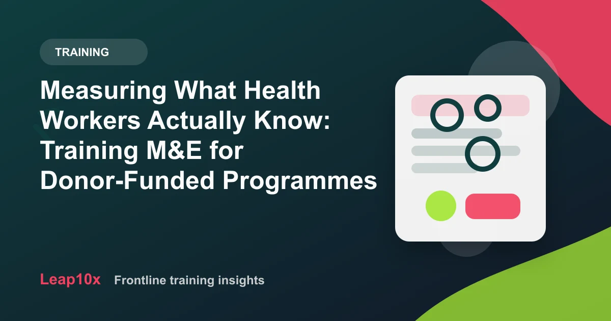 Measuring What Health Workers Actually Know: Training M&E for Donor-Funded Programmes