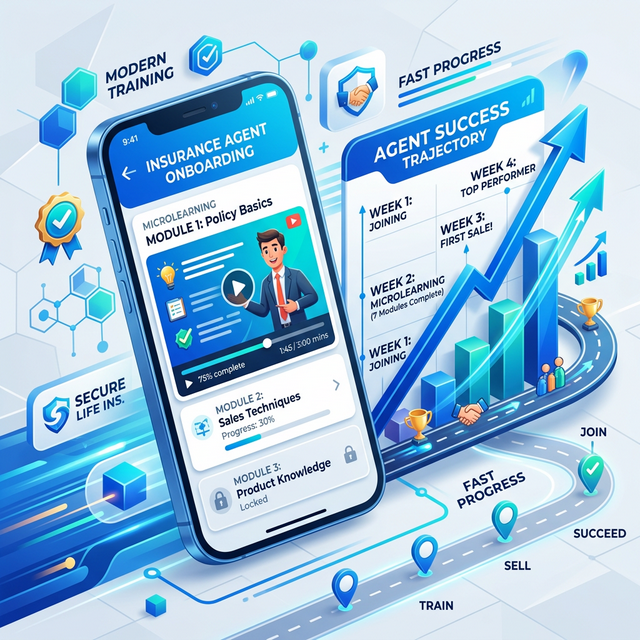 Onboard Insurance Agents 10x Faster with Microlearning | Leap10x