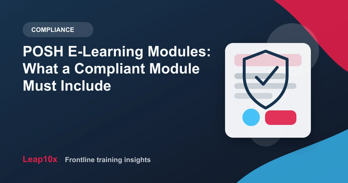 POSH E-Learning Modules: What a Compliant Module Must Include