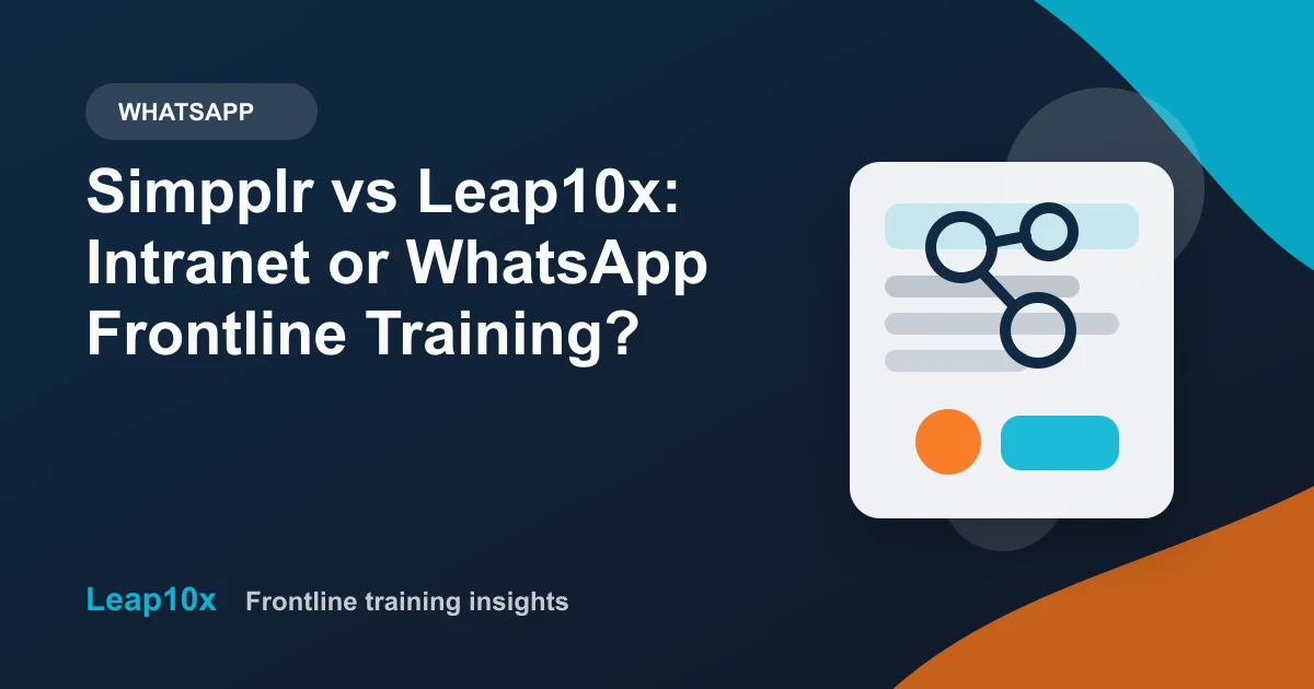 Simpplr vs Leap10x: Intranet or WhatsApp Frontline Training?