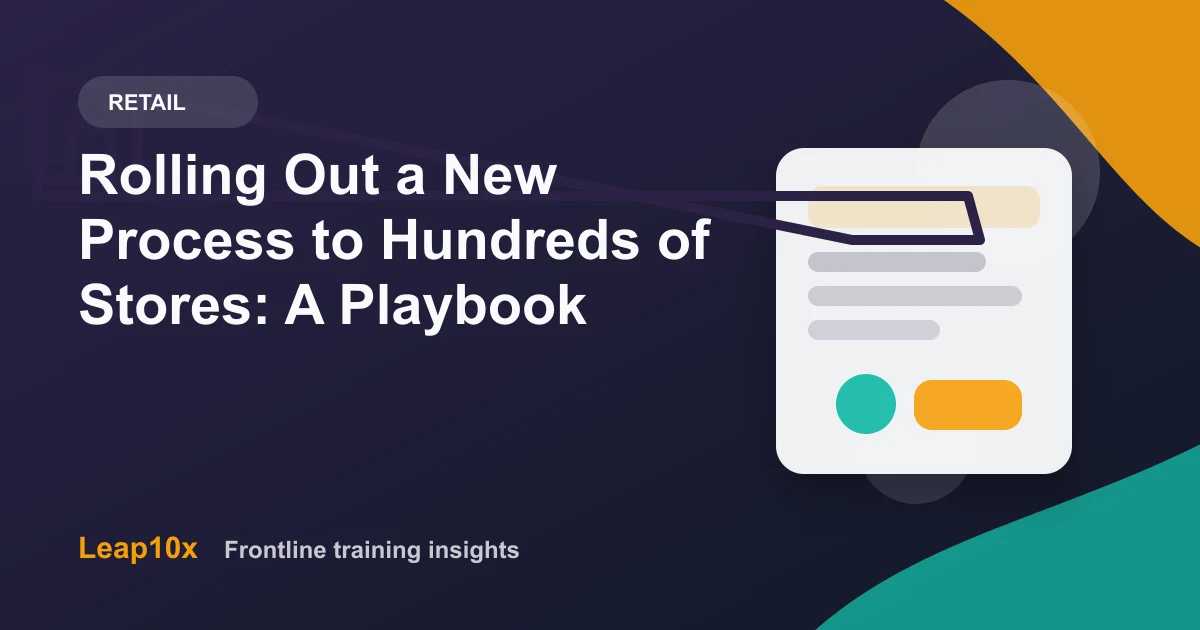 Rolling Out a New Process to Hundreds of Stores: A Playbook