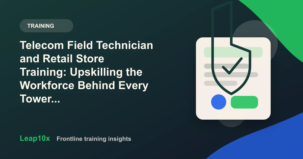 Telecom Field Technician and Retail Store Training: Upskilling the Workforce Behind Every Tower and Counter