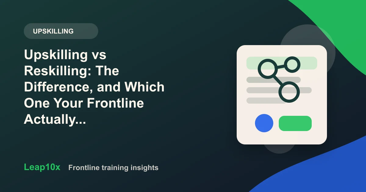 Upskilling vs Reskilling: The Difference, and Which One Your Frontline Actually Needs