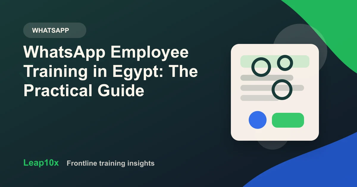 WhatsApp Employee Training in Egypt: The Practical Guide